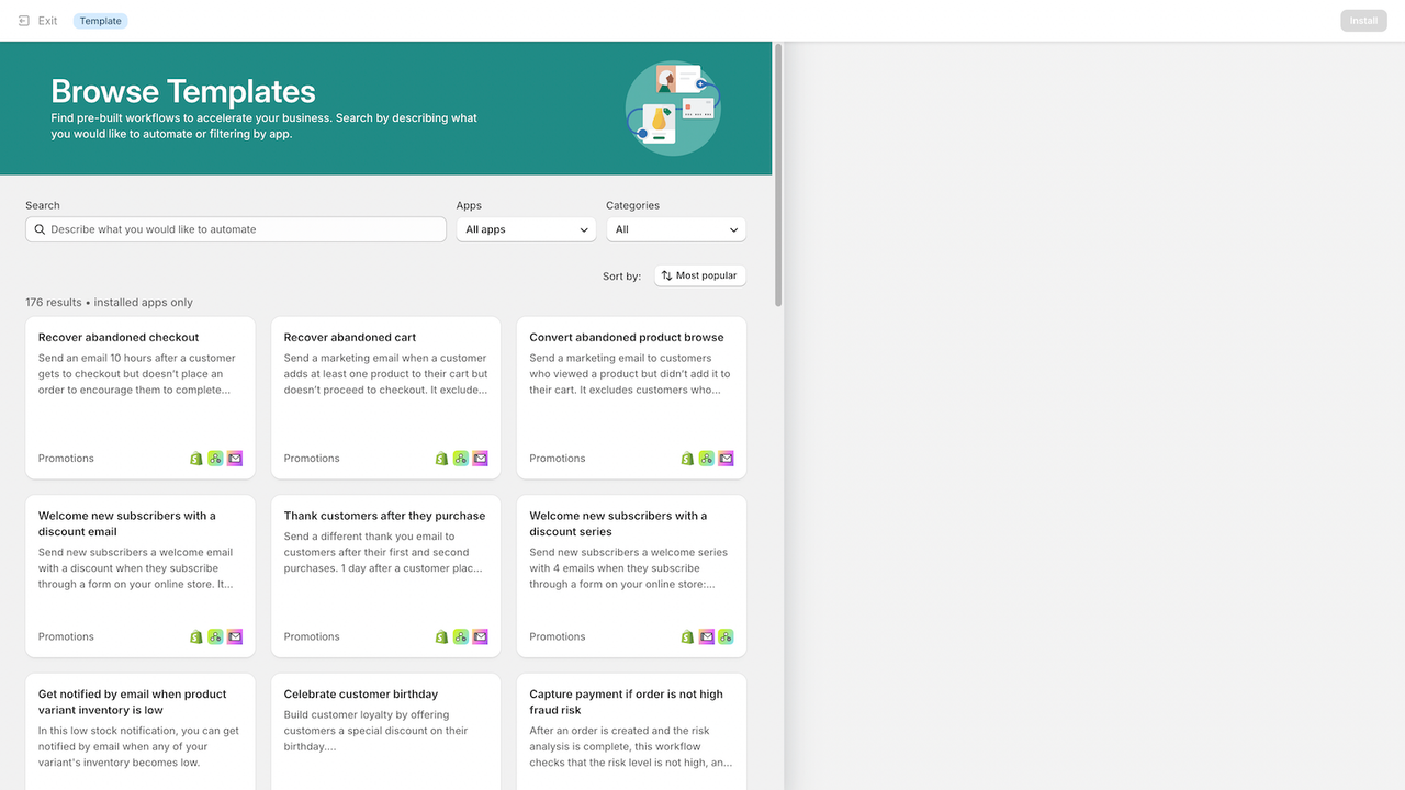 Experiment instantly with pre-built workflow templates