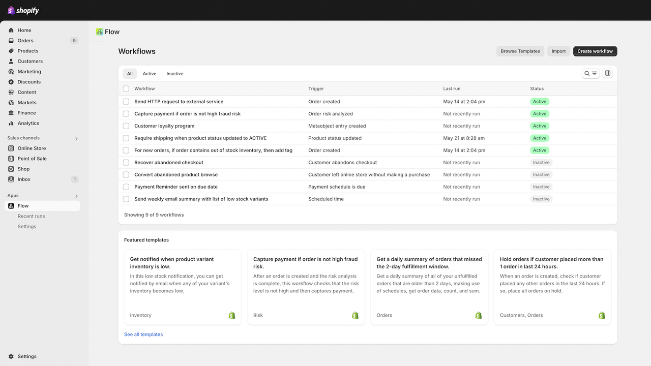 Gain insight into workflows by tracking status and performance