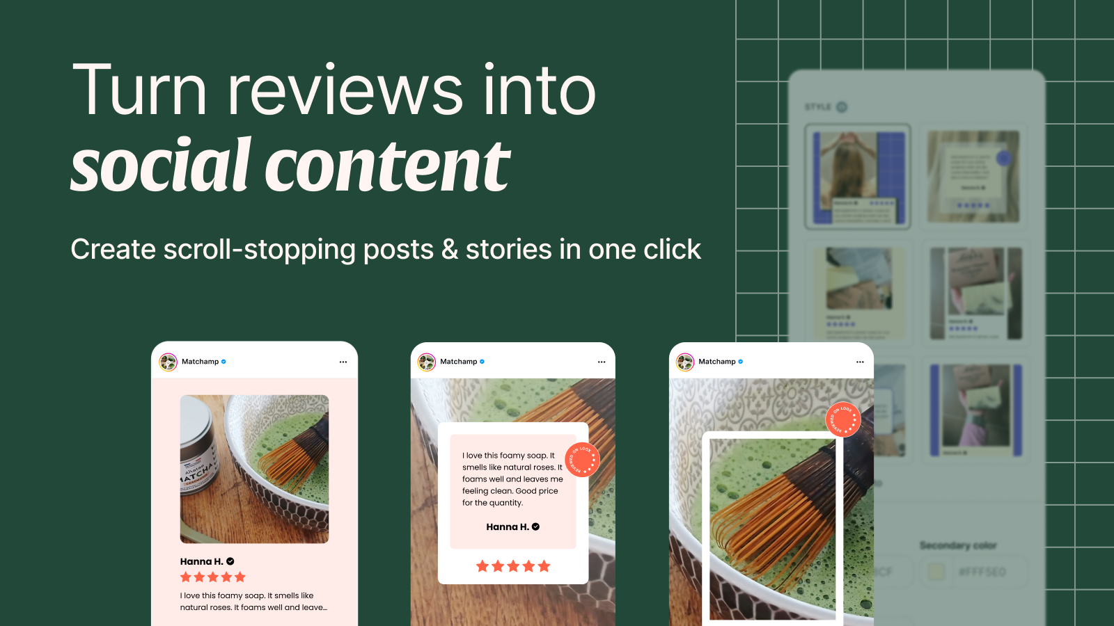 Turn your best reviews into your most compelling social posts
