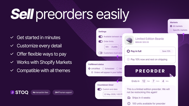 Sell pre orders, backorders, deposits, partial payment and molre