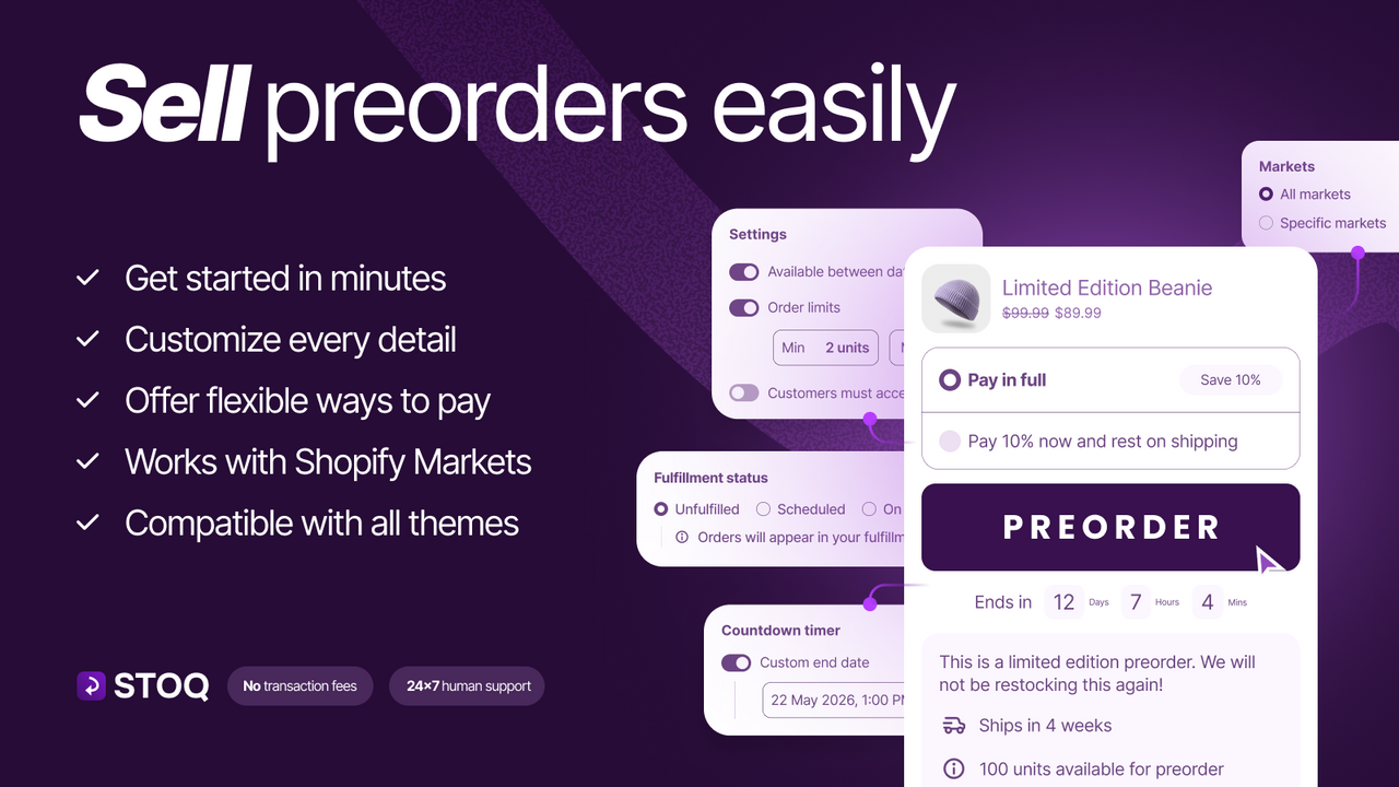 Sell pre orders, backorders, deposits, partial payment and molre