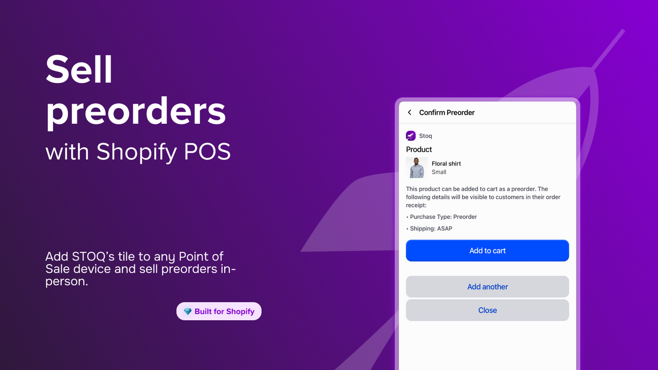 Sell preorders with Shopify POS