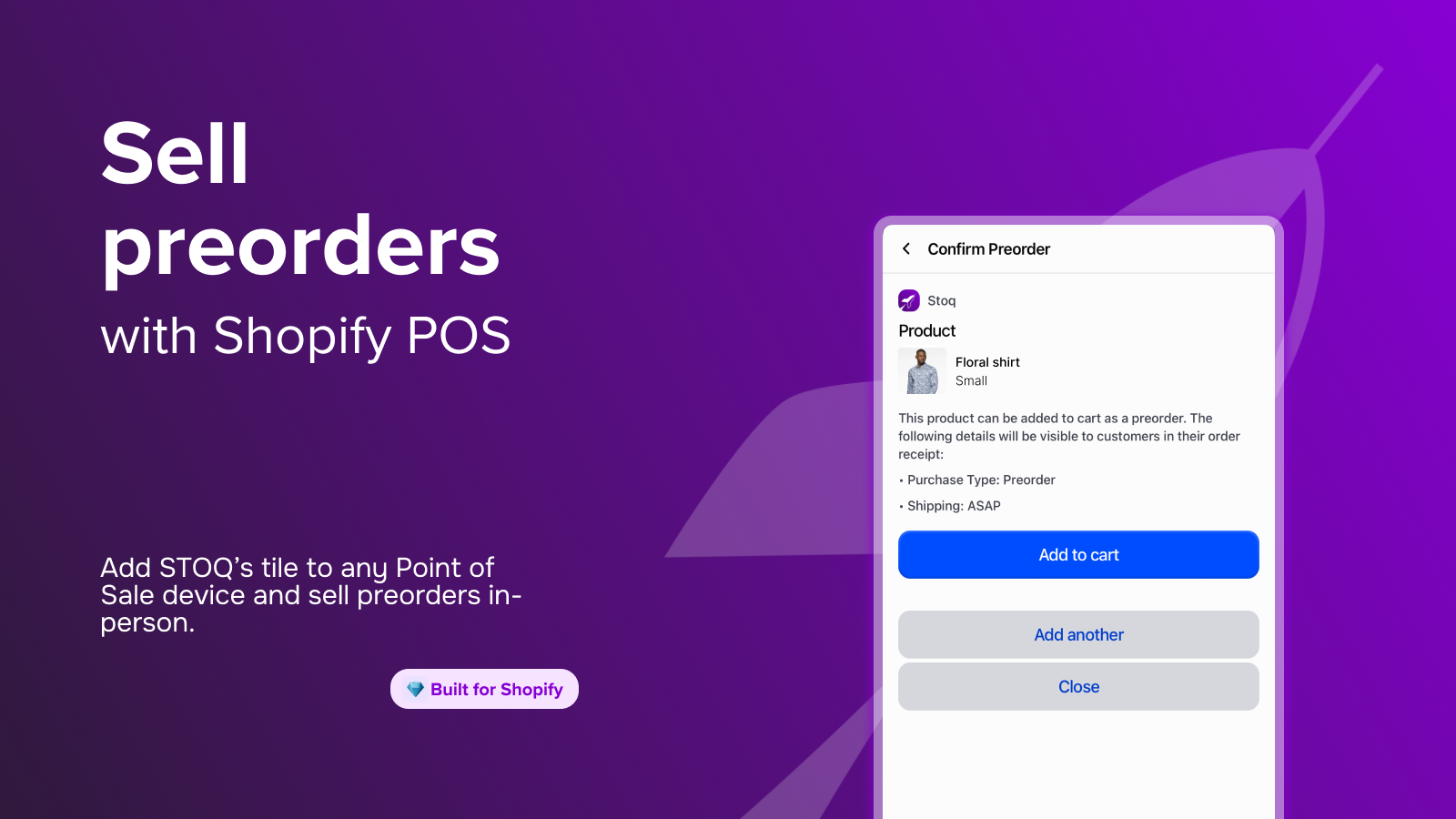 Sell preorders with Shopify POS