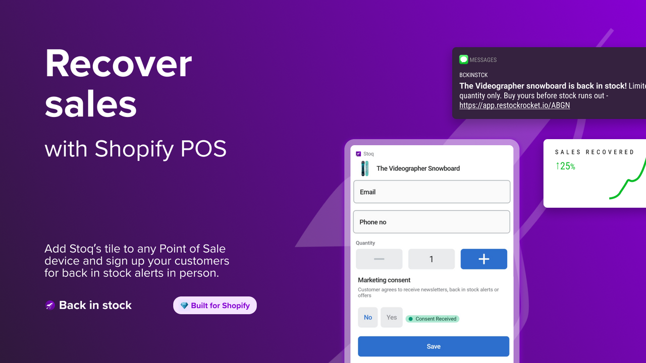 Sign up customers for back in stock alerts with POS widget