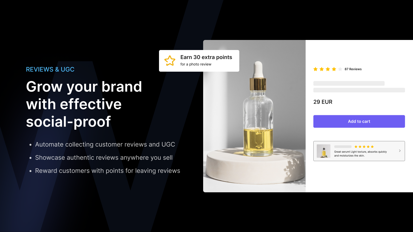 Growave's Shopify product reviews app and Q&A 