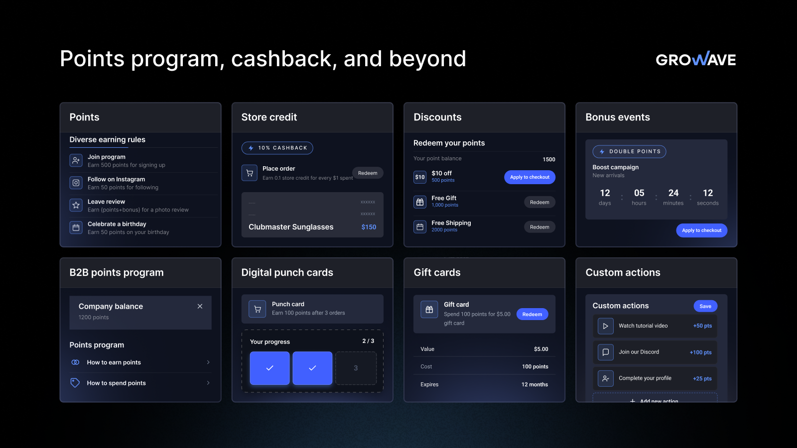 Loyalty and rewards app for Shopify (points program)