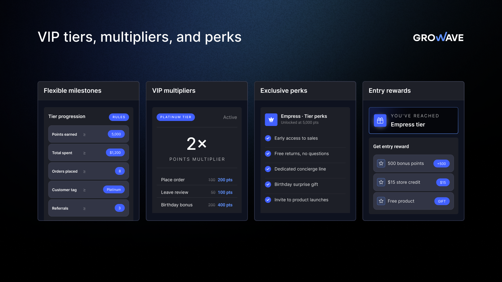 VIP tiers program for Shopify Plus