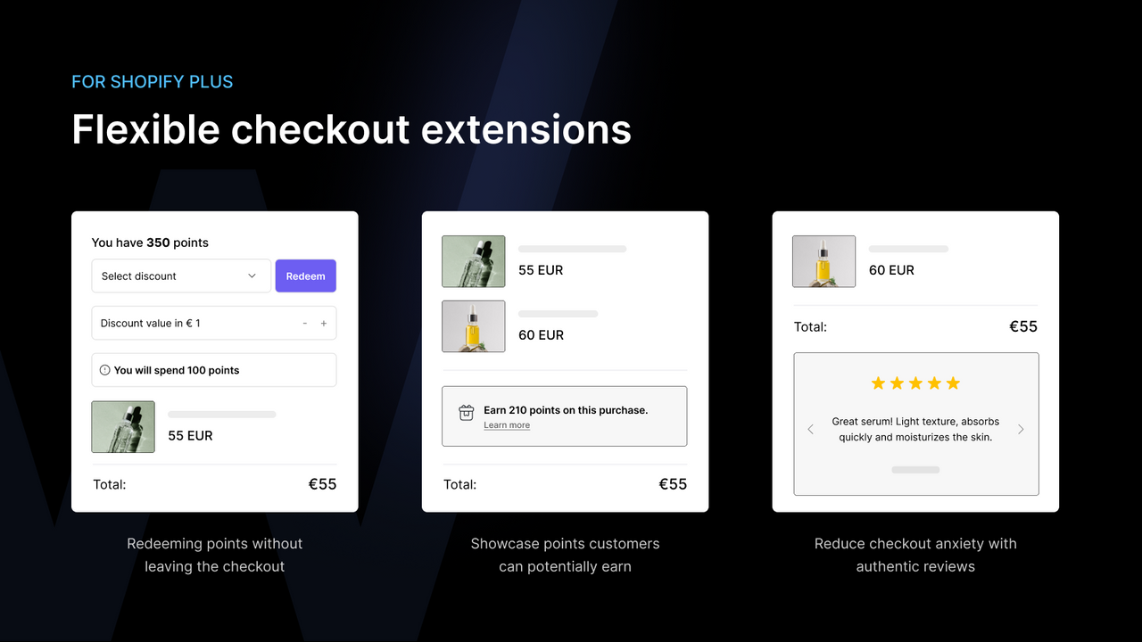 ​​Loyalty checkout extensions for Shopify Plus