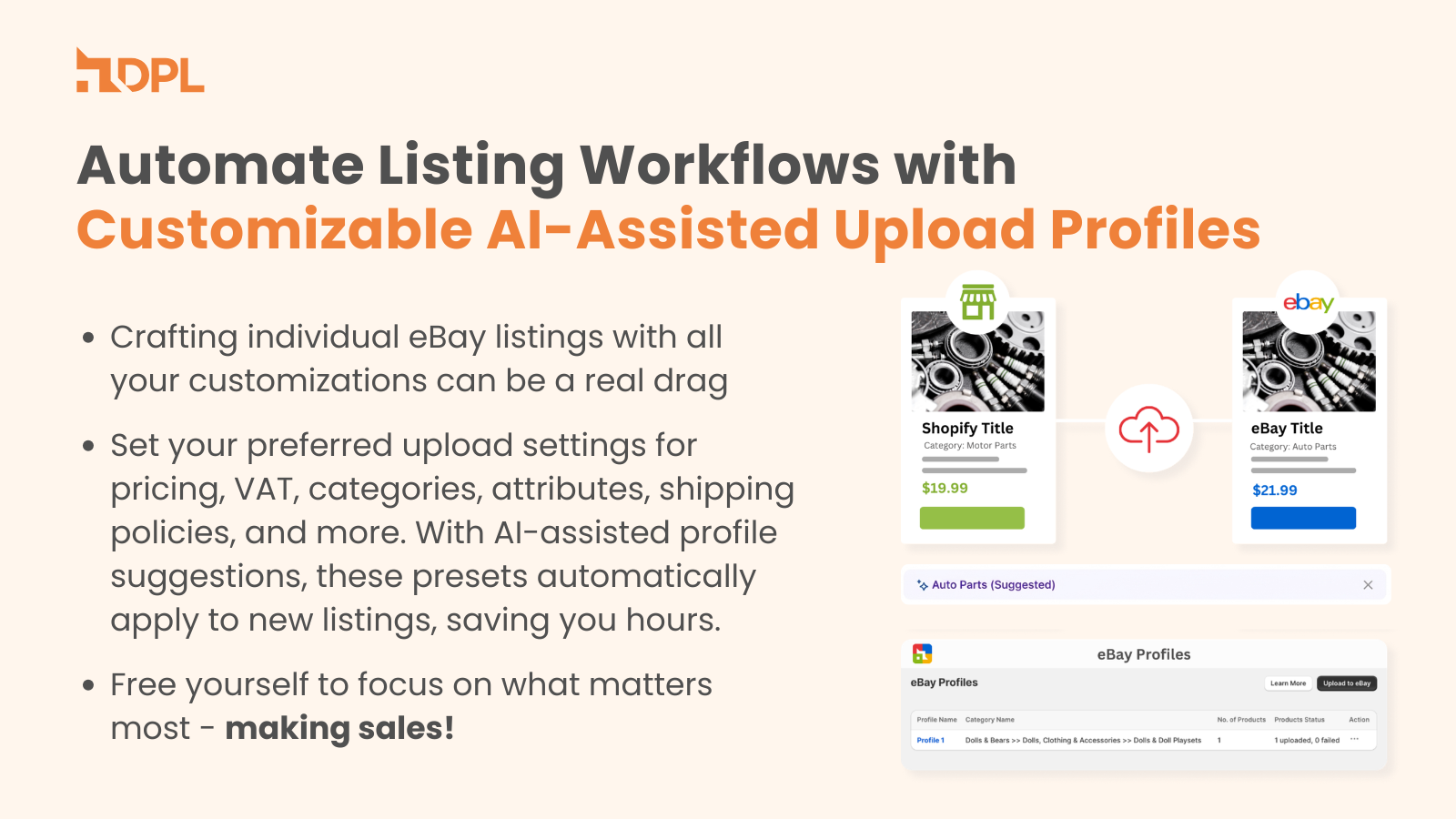 Smart profile uploads