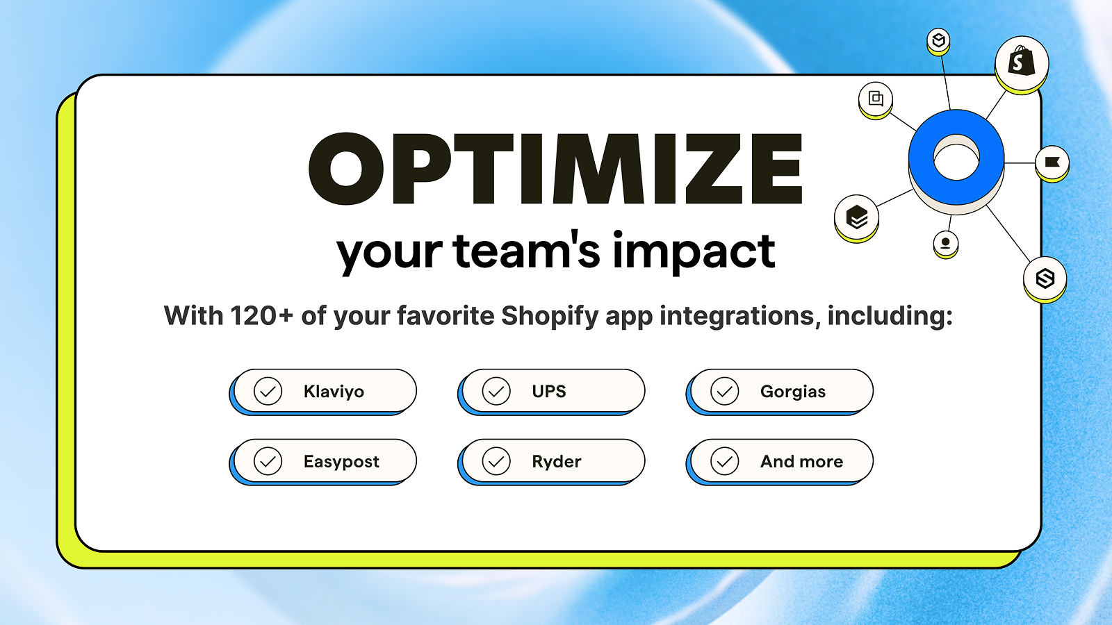 Integrate with your favorite Shopify apps