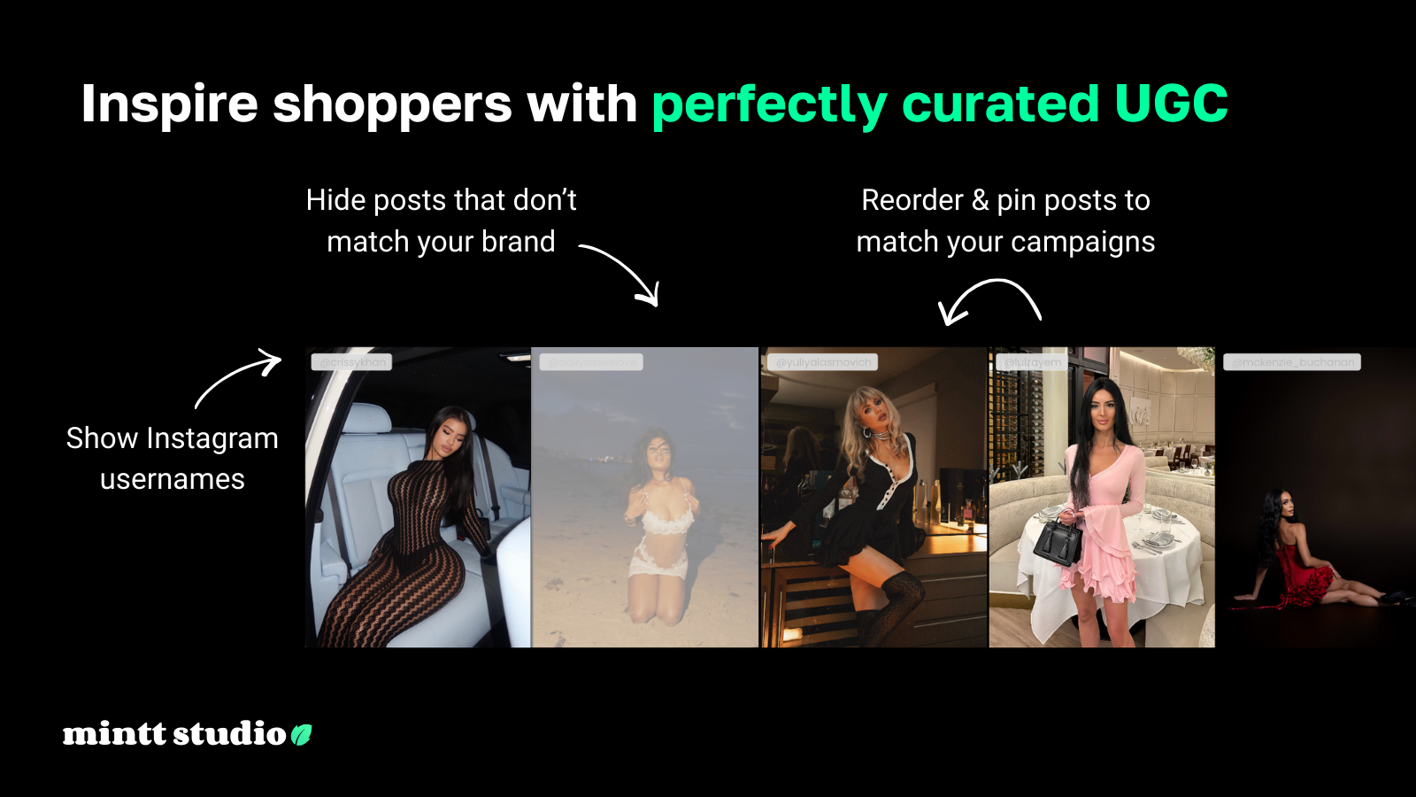 Instagram feed displaying UGC (user generated content)