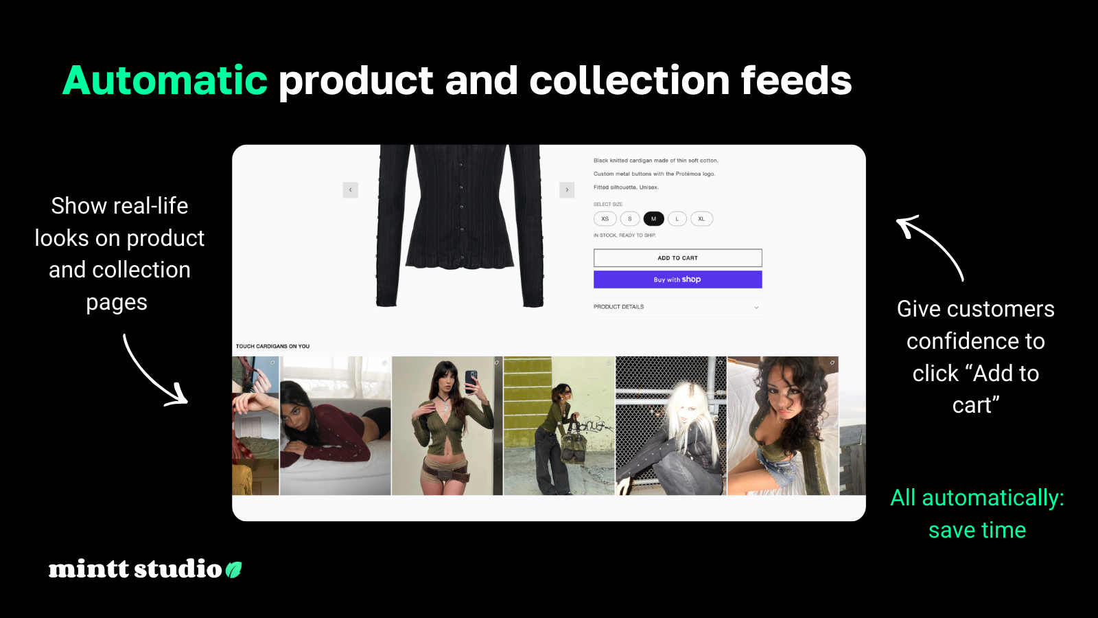 Instagram feed on a Shopify product page