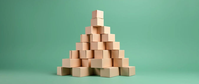 en pyramide av esker