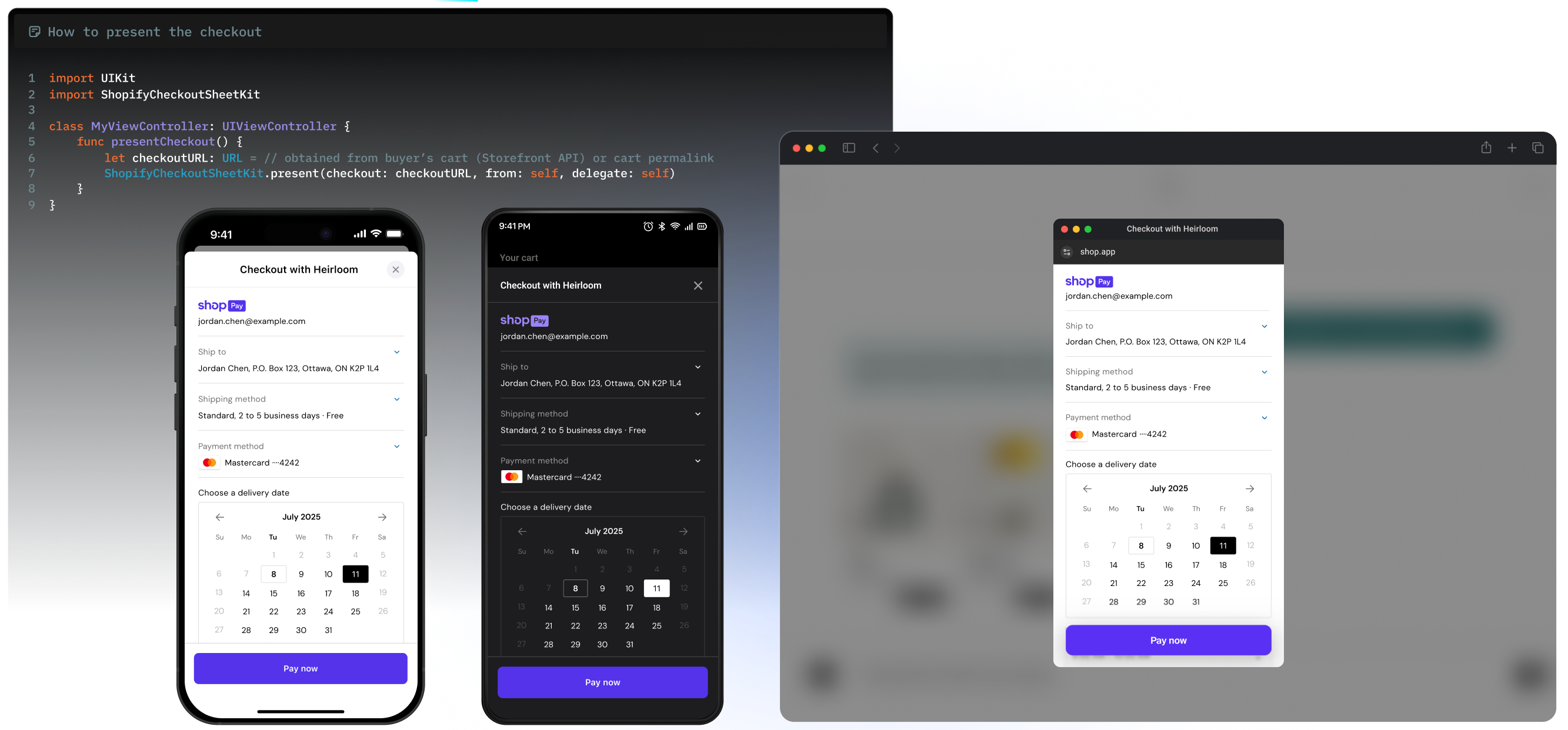 Checkout Sheet Kit Mockup