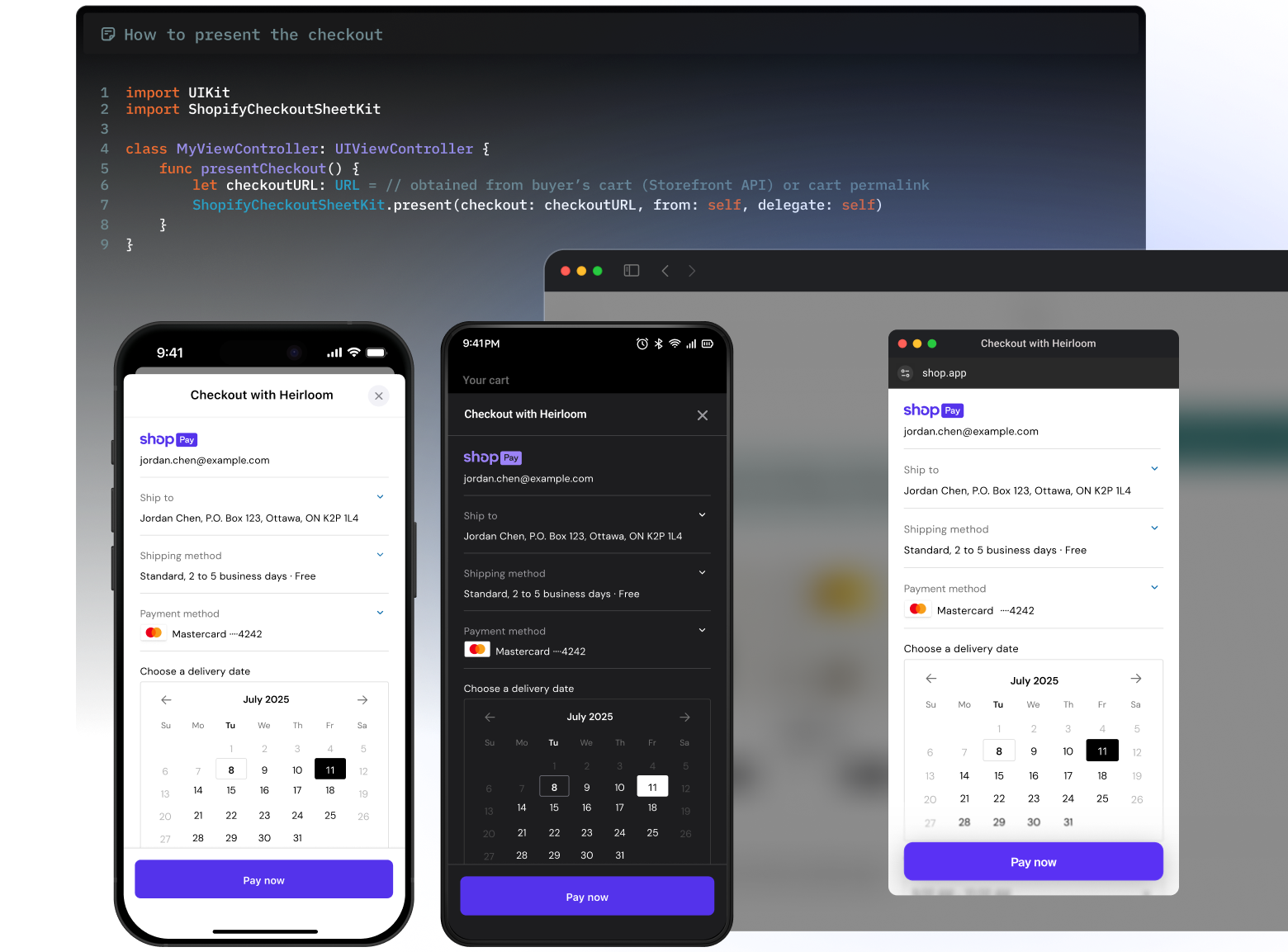 Checkout Sheet Kit Mockup