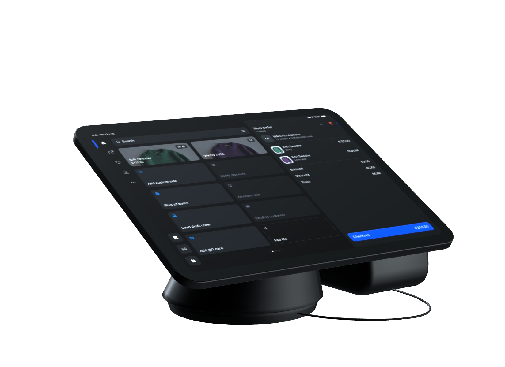 Interactive animation of Shopify’s point-of-sale hardware