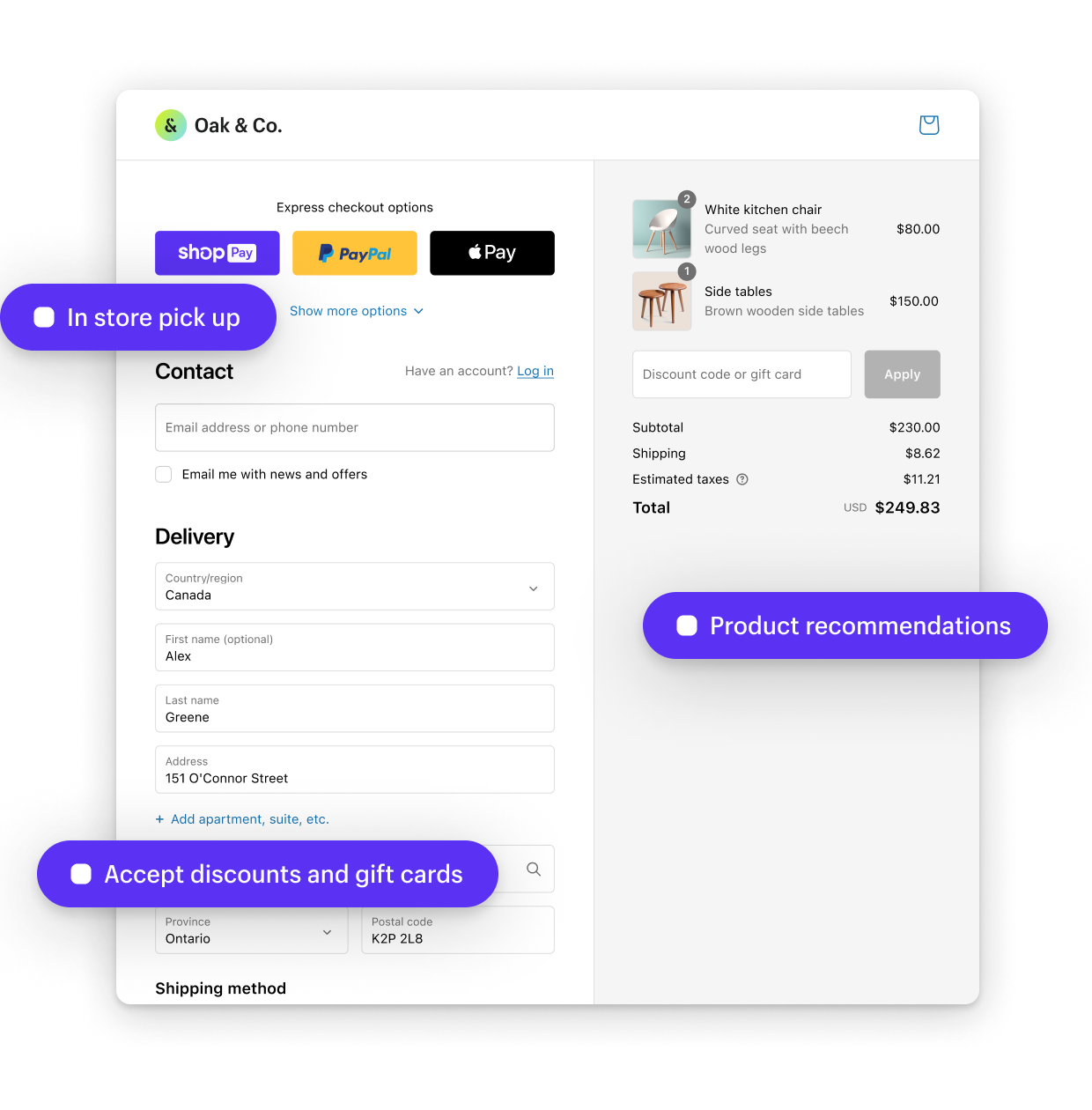 Shopify Checkout na urządzeniu mobilnym