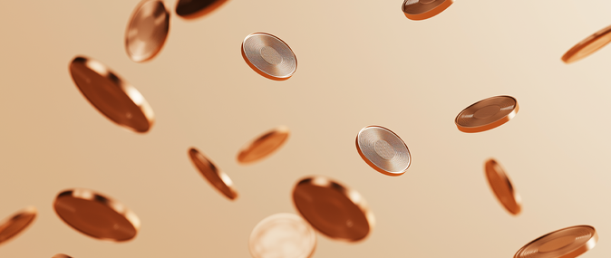 Gold coins falling from the sky representing how to make money: zero based budgeting