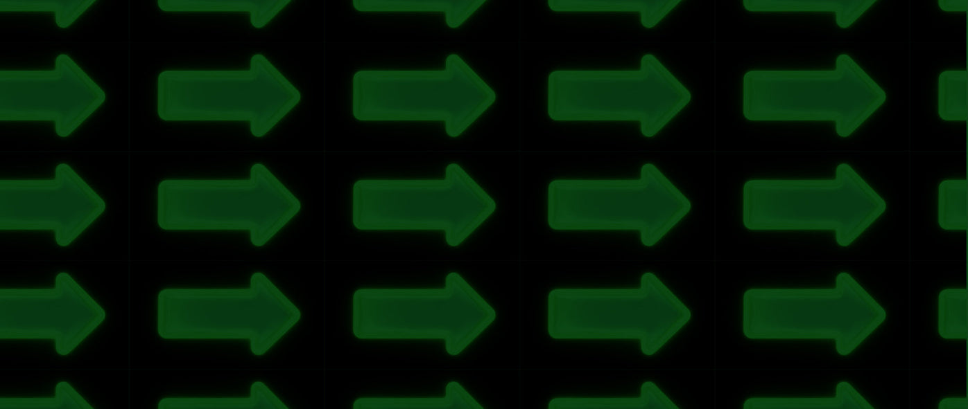 series of green arrows pointing to the right in a grid formation