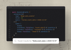A code editor is paired with a search bar where the user searched for a date.