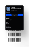 There's a modal where items, skateboards in this example, can be added and subtracted based on the inventory count. 