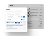 The option to pay by ACH by linking a bank account is shown below the other payment options.